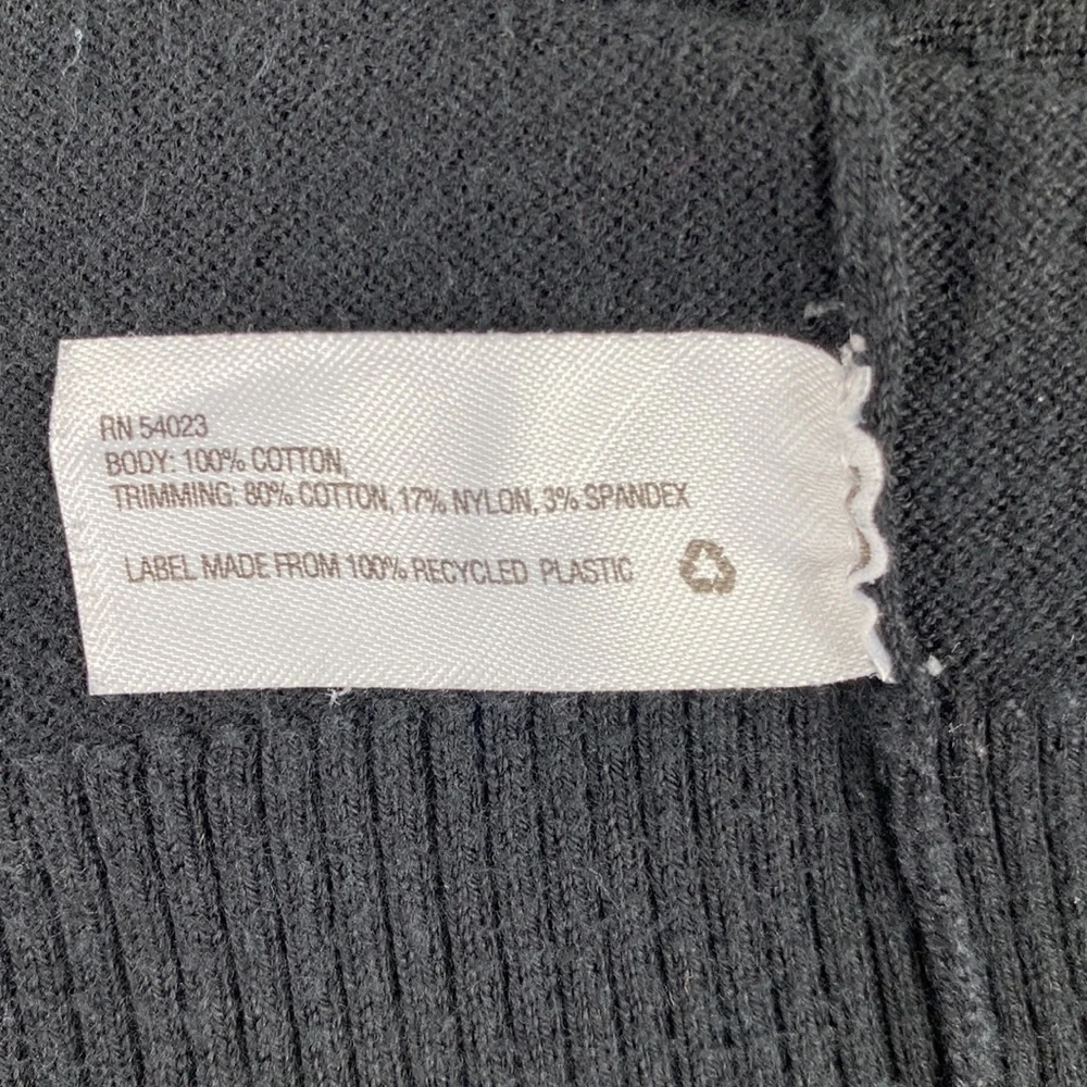 GAP Black Combed Cotton 3/4 Sleeve Boatneck Knit Sweater - Picture 12 of 13